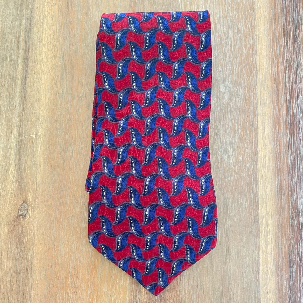 Men's Red and Blue J.Z. Richards Nordstrom Silk Patterned Tie
